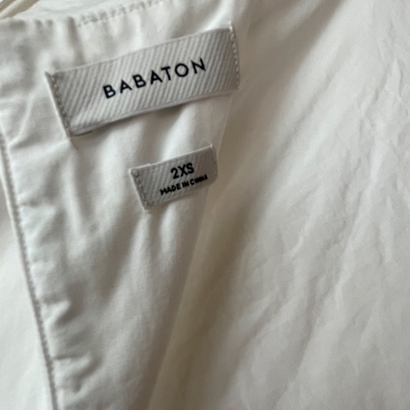 White XS Aritzia Babaton Poplin Midi Dress - Picture 5 of 9